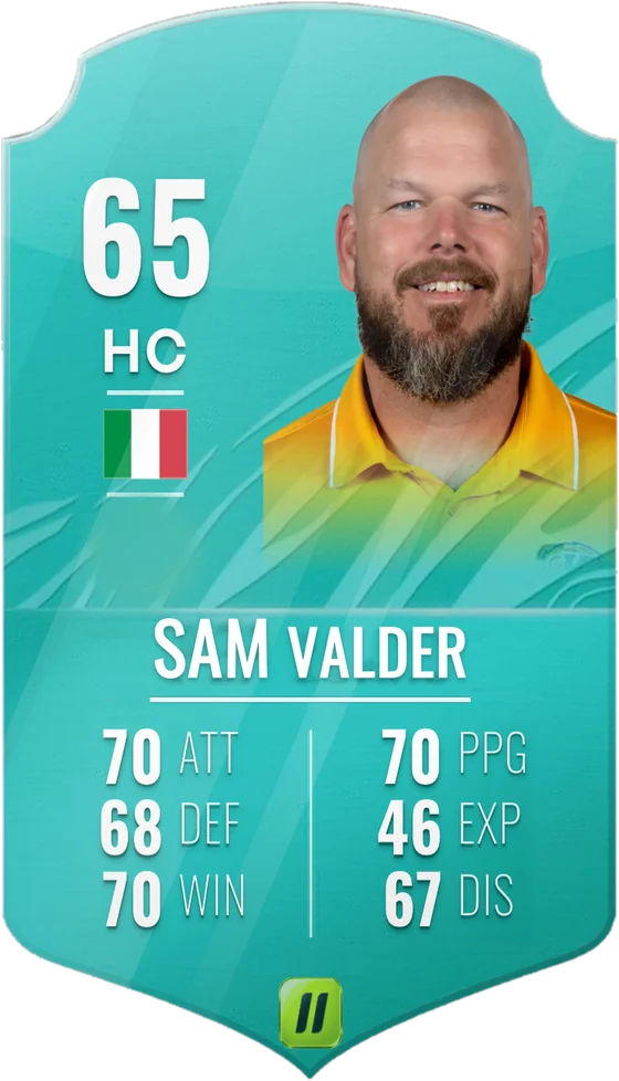Example 11 ID Coach Card for a head coach rated 65