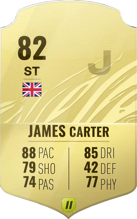 Example 11 ID Player Card for a striker